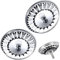 Tomario 2 Pack 84mm Upgraded Kitchen Sink Plug Strainer Coladores de Acero Inoxidable Espesos Tapones de Fregadero de Repuesto para Recoger la Comida, Fregaderos Diámetro del Agujero 84-85mm