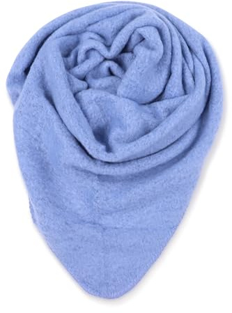 malito - Damen Modeschal - weicher Dreiecksschal Unifarben & Leo Print - langer flauschiger XXL Winterschal S601
