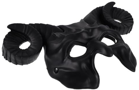 COSMEVIVI Hornmaske, Halloween Partymaske Für Festivals, Maske Für Halloween, Masken Für Maskenpartys, Halloween Kostümmaske, Halloween Halbmaske Mit Hörnern, Tiermasken,