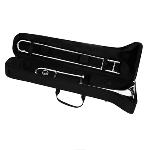 Anfängerposaune Bb-Altposaune Silbernes Messinginstrument Mit Etui Mundstück-Reinigungstuch