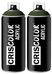 pcmoviles Pintura Spray Multicolor Profesional 400ml Adecuado Metal Madera y Plástico - Color SPRAY ACRYLIC VERDE ABETO RAL 6009 400ML (Paquete de 2)