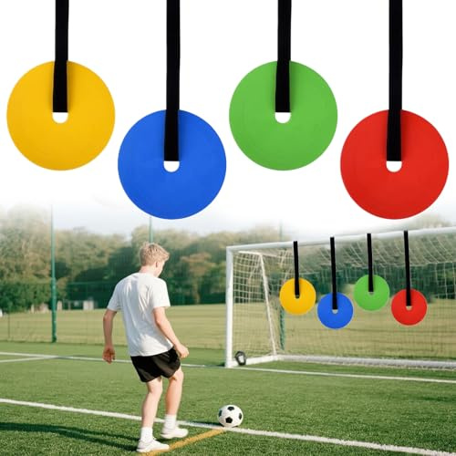 4 Zielscheibe für Fußballtore mit 4 Schwarzen Gurten Fussball Zielscheibe | Fußballtor Zielscheibe Geeignet für Fußballtore Fußball-Trainingsscheibe Kann zur Verbesserung der Schussgenauigkeit