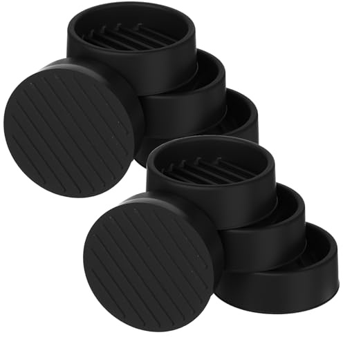 8 Pack Furniture Caster Cups Rubber Furniture Pads Non-Slip furniture Feet Protector Anti Skid Bed Stopper furniture Coasters Gripper for Sofa Feet Table Chair Legs Carpet Floors Protect 1.5 x 1.5