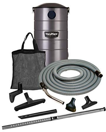 VacuMaid Aspirateur Mural GV30PRO pour Garage et Magasin de Voiture avec Tuyau de 9,1 m Outils et Sac de 26,5L
