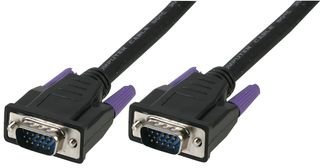 Fully Wired 0.5m SVGA/VGA Cable - ALL 15 Pins Connected/Male to male/Twin Shielded lead/Monitors, TV, Laptop etc/By Cables 4 ALL