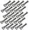 Quick Screw 6 inch Aluminum Hidden Rain Gutter Bracket Hook Clip Style Hangers with pre Inserted 3 Long ¼ hex Head self Drilling Screw (25 Per Package)