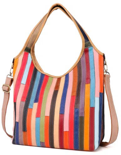 Eysee Handtasche Damen Leder-Umhängetasche Damenhandtasche Henkeltaschen Schultertasche aus echtem Leder bunt 2019 NEU