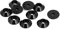 Sourcingmap M2 Aluminium Alloy Cone Shaped Round Cup Bumper Washer Black 10pcs
