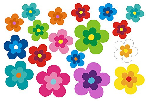 Autocollants pour voiture, Floral Design: Mini fleurs 15-51 pièces - mélangées!