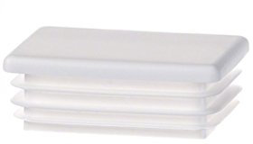 EMFA Lamellenstopfen 80x20 mm Weiß – Rechteckstopfen Endkappen aus Kunststoff für Rohre und Profile | Rohrstopfen zur Rohrabdeckung – 10 Stück