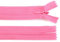 Schnoschi 1 Stück 25 cm Langer Spiralreißverschluss, nahtverdeckt, Nicht teilbar, rosa, 3mm Laufschiene, Reißverschluss