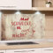 GRAZDesign Spritzschutz Küche braun - Spruch Mal schmeckt es, mal Nicht - Glasrückwand Rückwand Küchenrückwand aus ESG Glas 80x50cm