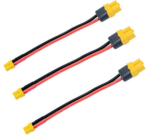 Yiqigou 3 stücke Amass XT-60 Weiblich Stecker Steckverbinder zu XT-30 Weiblich Stecker Steckverbinder Konvertierungs Adapter mit 10cm Kabel (xt30 weiblich zu xt60 weiblich)