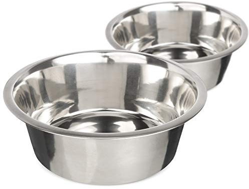 Neater Pet Brands Stainless Steel Dog and Cat Bowls (2 Pack) Neater Feeder Deluxe or Express Extra Replacement Bowl (Metal Food and Water Dish) (7 Cup)