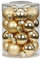 MAGIC 20 Christbaumkugeln Glas 3 cm Christbaumschmuck Weihnachtskugeln Baumkugeln Baumschmuck Weihnachtsdeko Farbe: Brokat Gold