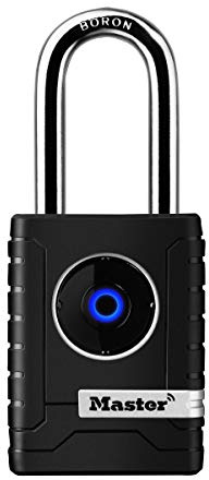 Master Lock 4401EURLHENT Professional Bluetooth Smart Padlock [Bluetooth Compatible with Smartphones] [Long Shackle] [Weatherproof]