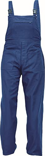 Udo Herren Arbeits-Latzhose - Atmungsaktive Baumwolle Latzhose Blau EU44