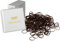 HAARallerliebst Haargummis klein – 250 Mini Haargummi (dunkelbraun, 1 cm) – Dünne Gummibänder für Haare und Bart – Kleine Haargummis inkl. Schachtel weiss