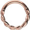 PIERCINGLINE Segmentring Clicker doppelt gedreht Chirurgenstahl Piercing für Nase Septum Ohr Helix Tragus Roségoldfarben 8 mm