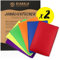 Diabolo Freizeitsport Jongliertücher 60x60cm (12er Set) - Bunte Chiffontücher für Tanz, Gymnastik & Rythmik - Seidentuch für Pekip, Tanztuch, Sensorik