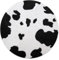 Tapis de Souris au Design de Vache I Ø 22 cm Rond I Motif Animal imprimé Peau I Tapis de Souris pour Jeux Bureau I Plastique essuyable I antidérapant Fin I dv_824