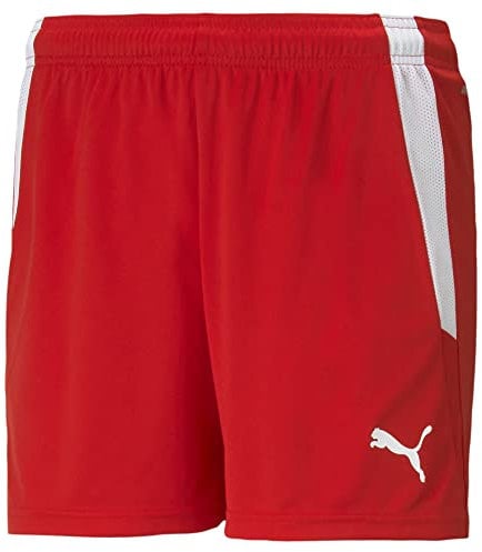 PUMA Damen Teamliga W Shorts, Puma Red-puma White, M EU