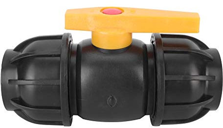 Hapivida Plastic 50mm Stop Tap Valve Connector,PE Ball Valve,Water Pipe Joiner Compression Fitting for Connecting PE Pipes