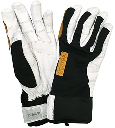 HESTRA Unisex Ergo Grip Active Wool Terry 5 Finger Handschuhe Grau/Schwarz/Weiß 6