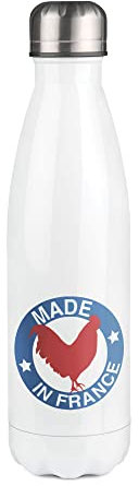 Bouteille Isotherme blanche au motif Made in france