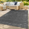 TT Home In-& Outdoor Teppich Wetterfest Balkon Küche Wohnzimmer Boho Rauten Design, Farbe: Dunkelgrau 2, Größe:240x340 cm