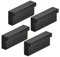 4 Stück Schrank Türgriffe,Möbelgriff für Küche Schublade Schwarz L stangengriff Türgriffe Schrankgriffe,Aluminiumlegierung Schrankgriffe,Für Tür,Schublade,Schrank (Lochabstand 32mm)