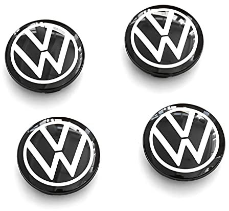 Volkswagen 10A071213 Radnabenkappen (4 Stück) Nabenkappen dynamisch VW Logo Radkappe