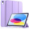 Vobafe Custodia per Cover iPad A16 11 Generazione/iPad 10 Generazione(10,9/11 Pollici, 2022/2025 Modello), Retro in TPU Flessibile con Portapenna, Auto Svegliati/Sonno, Lilla Viola