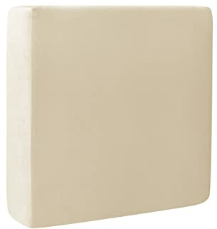 BXFUL Sofa-Sitzkissenbezüge, Sofakissen-Bezüge Stretch-Samt, Couchkissen-Bezüge Ersatz für individuelle Kissen mit elastischem Stoff (Großer 2-Sitzer,Beige)
