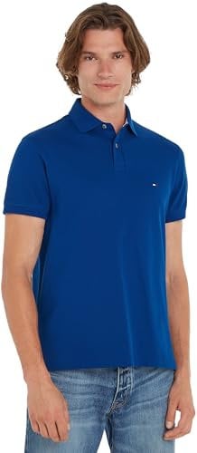 Tommy Hilfiger Herren Poloshirt Kurzarm Core 1985 Regular Fit, Blau (Anchor Blue), S