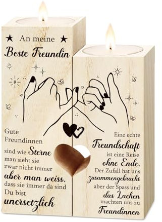Beste Freundin Geschenke, Freundinnen Geschenk, Weihnachten Geschenke, Kerzenständer Personalisierte Geschenke für Freundin, Geburtstagsgeschenk Beste Freundin, Freundschaft Geschenke, BFF Geschenke