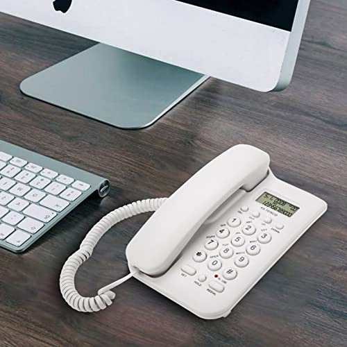 Landline Phone, Home Hotel Wired Desktop Wandtelefon Büro Festnetztelefon Kommunikation und Umgebung (Weiss)