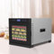 6 Etagen Dörrautomat edelstahl, Food Dehydrator mit Rezepte,6 Edelstahl-Dörrtabletts, 24 Std. Zeitschaltuhr, LED-Display (35°-75°C) und 700W, Schwarz Lebensmitteldehydrator