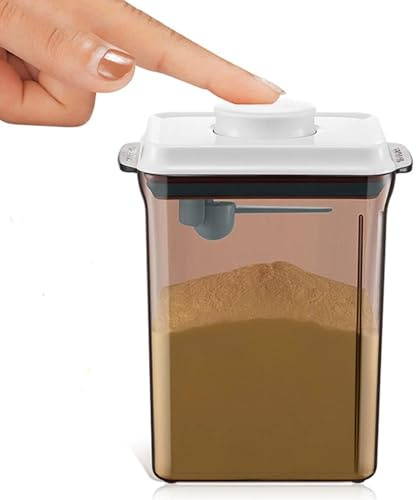 Ockyunoo 2.3L Luftdichte Milchpulver-Spender, Tragbarer Versiegelter Milchpulver Kasten, Milchpulver Behälter mit Löffel, Abnehmbar, Anti-UV, zur Aufbewahrung Milchpulver, Lebensmitteln