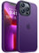 CANSHN Coque Mat Compatible avec iPhone 13 Pro [Toucher Doux et Soyeux] Coque de Protection Antichoc Translucide pour iPhone 13 Pro 6.1 Pouces - Violet Foncé