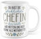 Pagma Druck Tasse Chefin Geschenk Du bist die glücklichste Chefin der Welt, Kaffeetasse Bürotasse Wichtelgeschenk, Geschenkidee Mitarbeiter Jubiläum Weihnachten Boss Kaffee-Becher (330 ml, Keramik)
