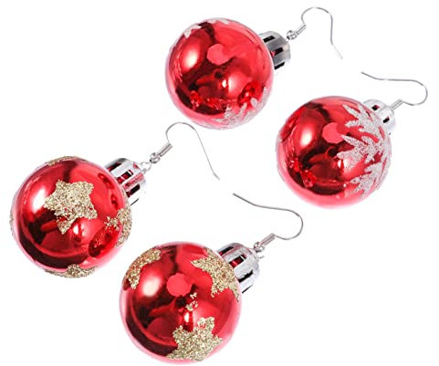 SHERCHPRY Mode-Ohrringe 2 Paar Weihnachtskugel-ohrringe Weihnachtskugel Ohrringe Weihnachts Tropfenohrringe Weihnachtsschmuck Ohrringe Braut Hochzeit Ohrringe Legierung Frau Mode Anhänger