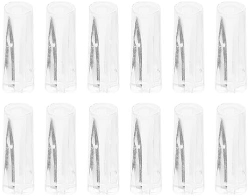 DECHOUS 12Pcs Plastic Pull Cord Ends: Clear Plastic Window Blind Pull Cord Knobs Ends for Blind Shade Roman Shades Curtain Accessories