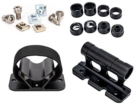 Bike Fork Mount, Quick Release Parking Rack with Front Fork Bracket and Rear Wheel Mount Complete Set, Aluminum Alloy Bike Block Truck Mount for Outdoor Travel Transporting Bicycle