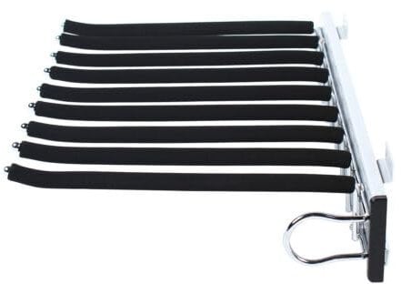 Edelstahl Hosenaufhängung Hosenauszug Hosenhalter Hosenbügel ausziehbar Schrankzubehör Ausziehbarer, Platzsparend Kleiderstange Ausziehbar mit rutschfeste Beflockung 46cm für 9 Hosen