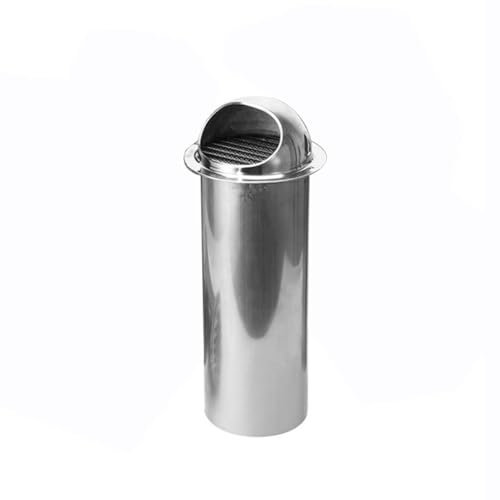 Luftbelüftung Aus Edelstahl 304, For Dunstabzugshaube, Rauchabzugsrohr, Außenwand, Luftauslass, Durch Die Wand, Winddicht, Regenabzug, Windverlängerungsabdeckung ( Size : 150mmm (thickened tube 370mm)