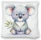 speecheese Sitzender Koala Kissen satiniert Niedliches Koala-Kissen satiniert Dasitzendes süßes Tiermotiv Beuteltier aus Australiens Fauna Kinderzimmer Wohn-Deko