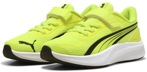 PUMA Pounce LITE AC+ PS Sneaker, Yellow Alert Black White, 2.5 UK Child