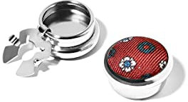 BRERA 67 - couvre boutons chemise homme bordeaux avec petites fleurs, boutons de manchette pour homme, cache bouton chemise, cadeau homme original utile Made in Italy