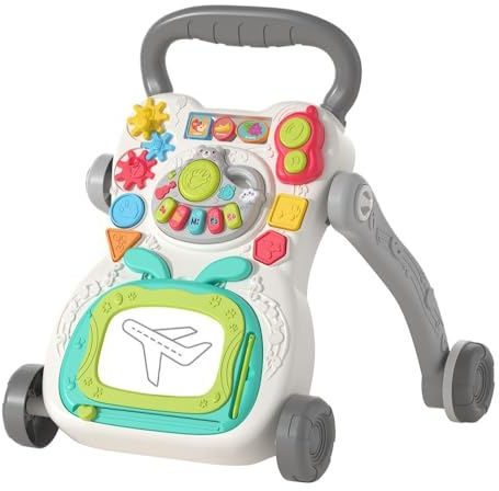 Chipolino Lauflernwagen Funny Games, Tasten, Musik, Telefon, Piano, Zeichenbrett, Farbe:grau